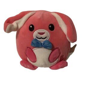 Bailey Pink Plush Bunny Toy Blue Bow  Soft Huggable 5” Bendon Brand  Easter